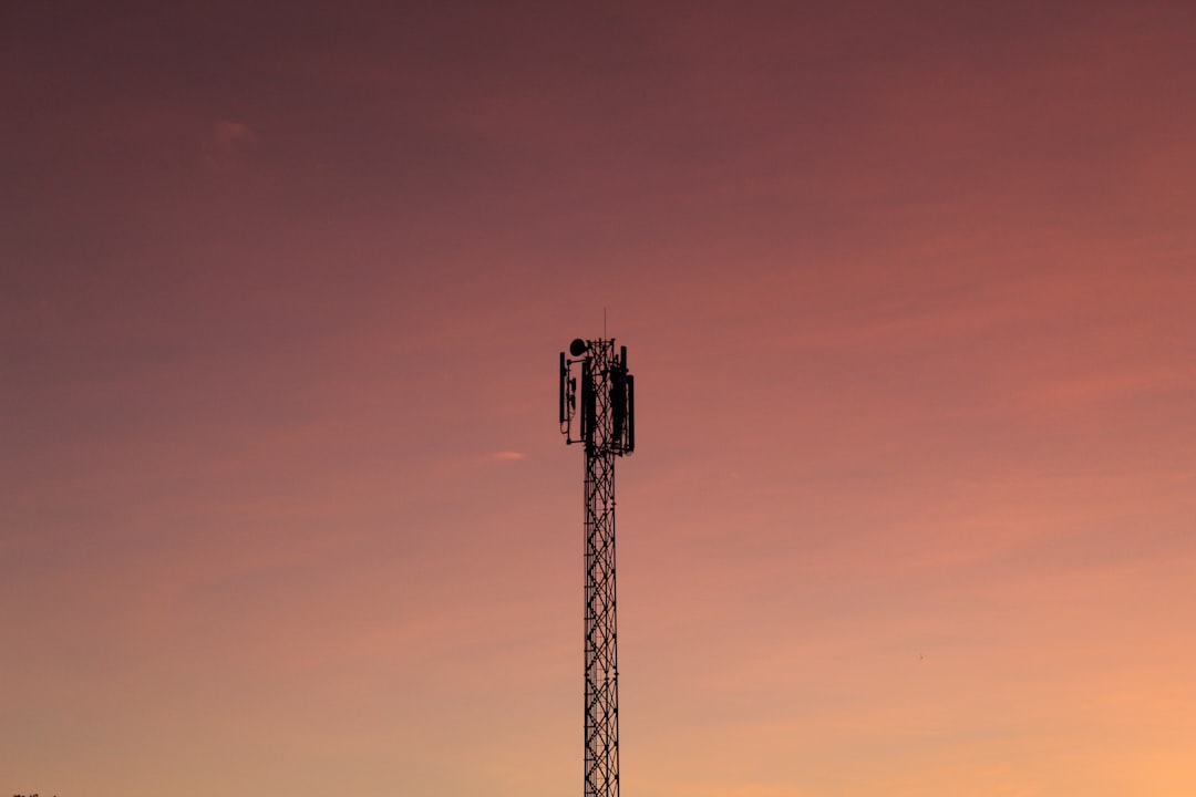 silhouette of tower during sunset